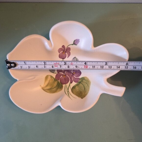 Violets Trinket Candy Dish Radford Pottery England Hand Painted Purple Flowers - Picture 6 of 7